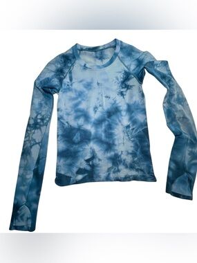 Lululemon swiftly tech long sleeve 2.0 race length blue marble Long Sleeve shirt